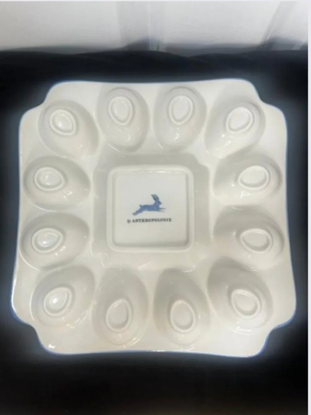 Anthropologie Lexington Stoneware Deviled Egg Platter - NWT in the Box